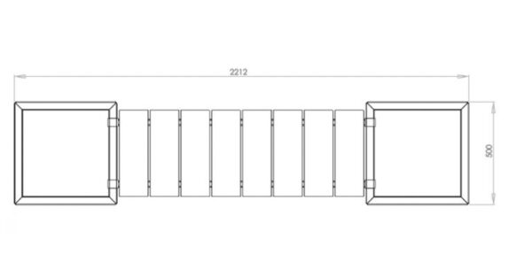 Cortenstaal plantenbak Vegas Miami - Afbeelding 2