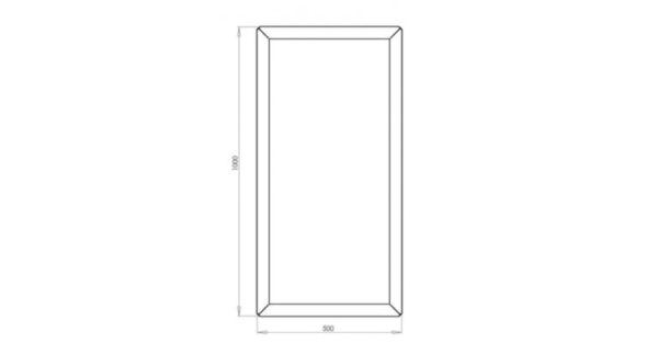 Gepoedercoat staal plantenbak Texas 500x1000 - Afbeelding 2