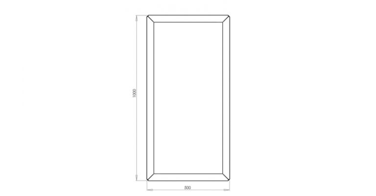 Gepoedercoat staal plantenbak Texas 500x1000 - Afbeelding 2