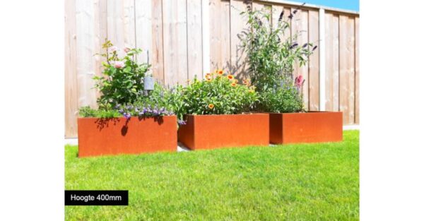 Cortenstaal plantenbak Miami 800x800 - Afbeelding 6